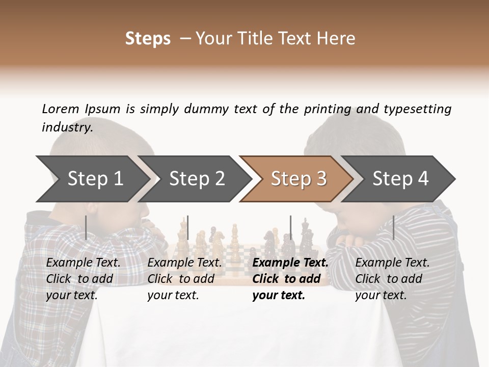 Two Brothers Playing Chess PowerPoint Template