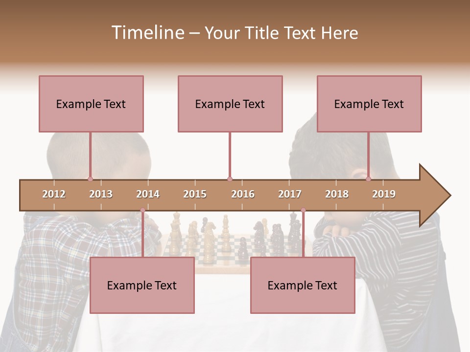 Two Brothers Playing Chess PowerPoint Template
