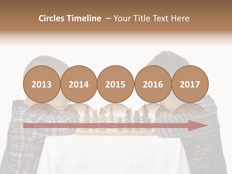 Two Brothers Playing Chess PowerPoint Template