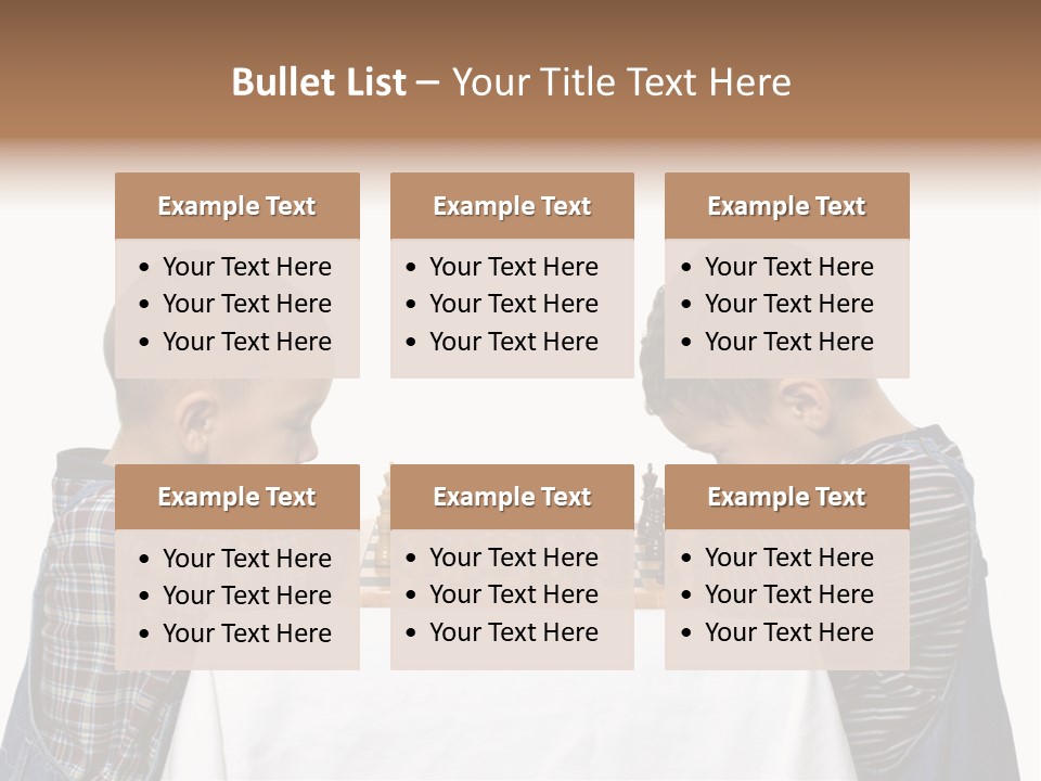 Two Brothers Playing Chess PowerPoint Template