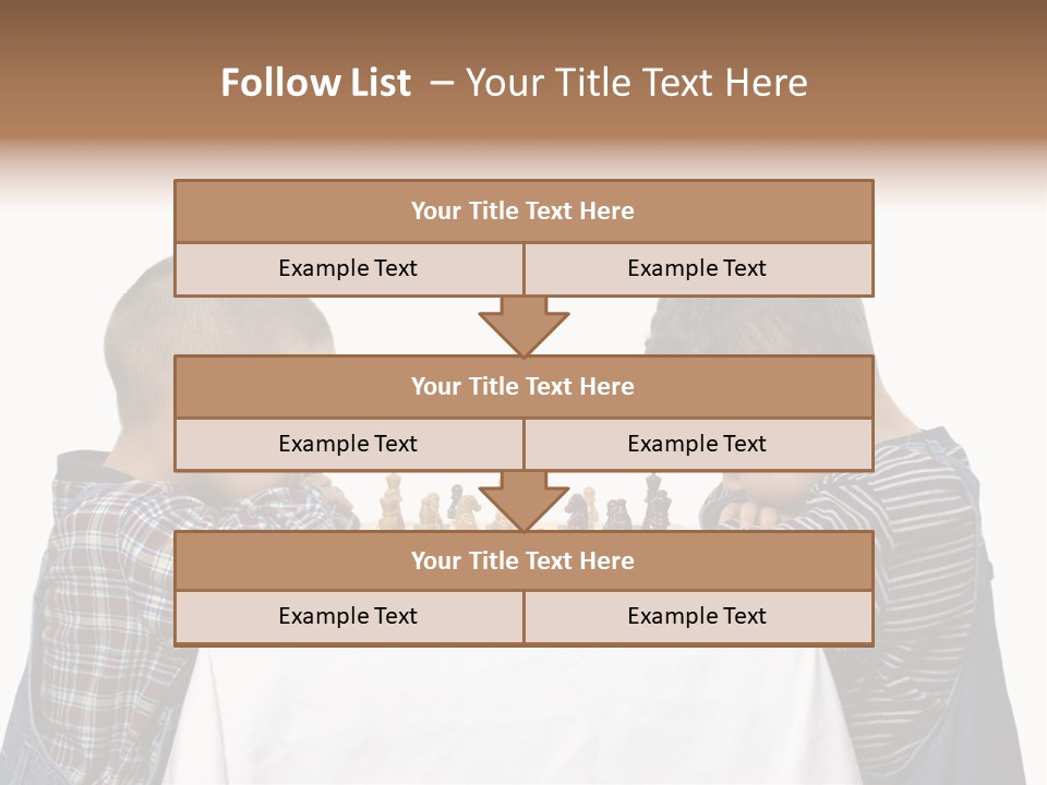Two Brothers Playing Chess PowerPoint Template
