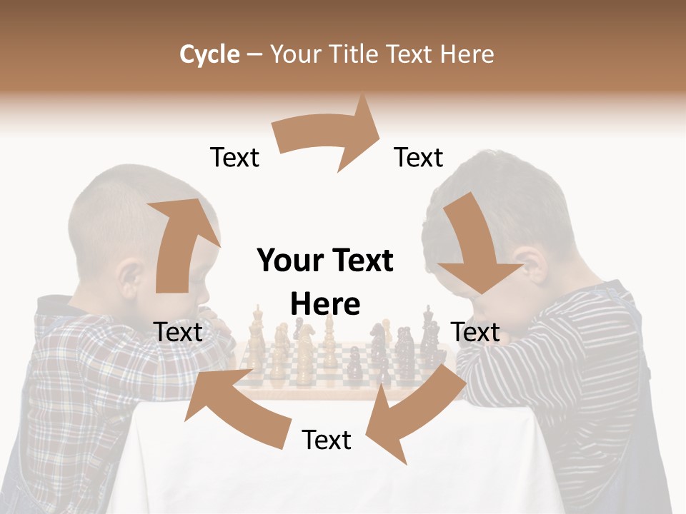 Two Brothers Playing Chess PowerPoint Template