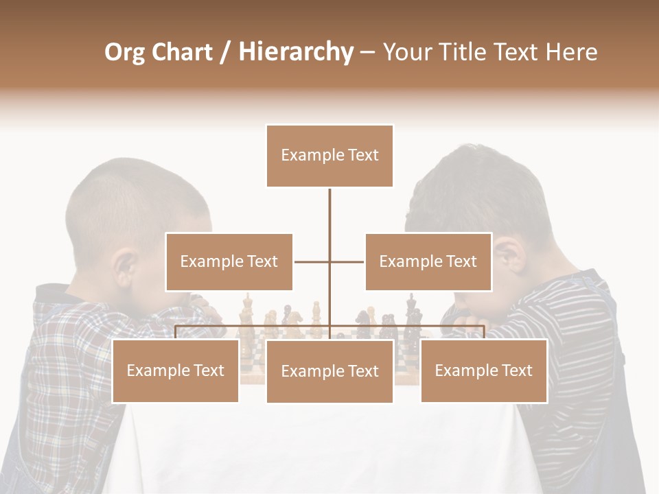 Two Brothers Playing Chess PowerPoint Template