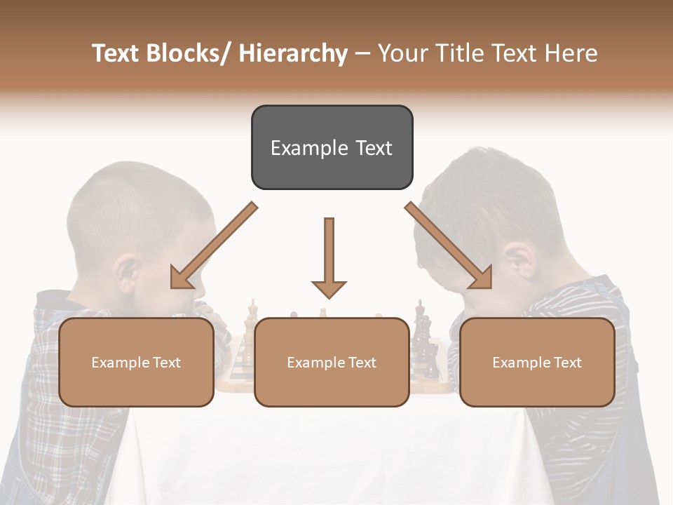Two Brothers Playing Chess PowerPoint Template