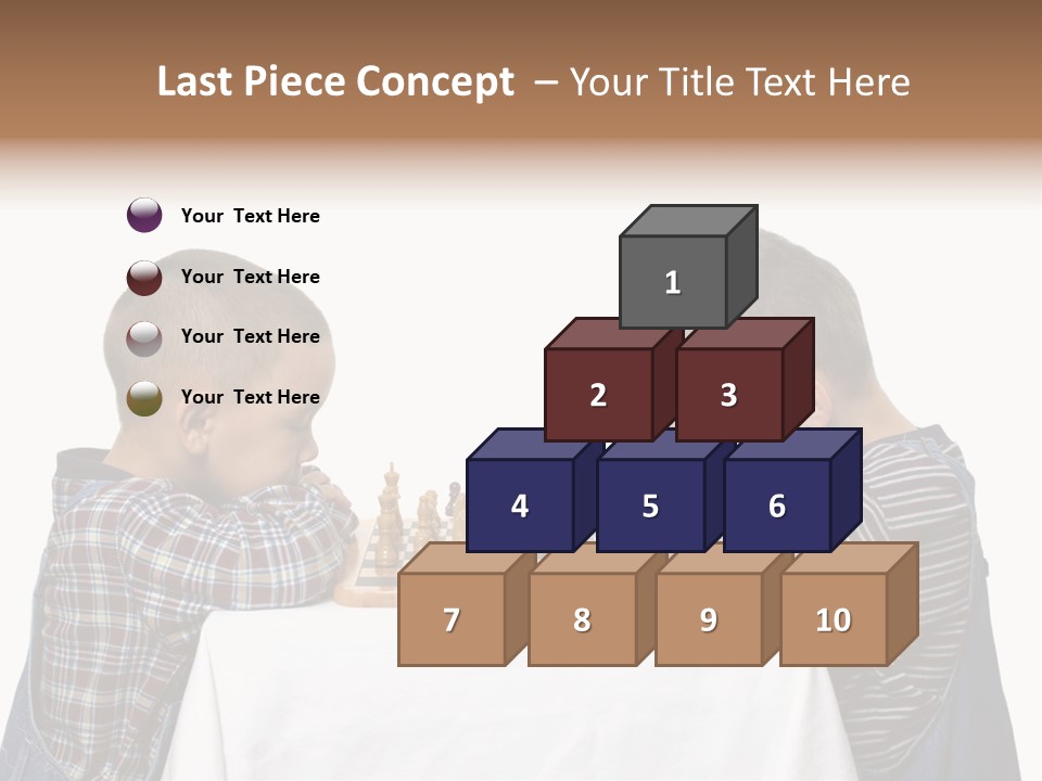 Two Brothers Playing Chess PowerPoint Template