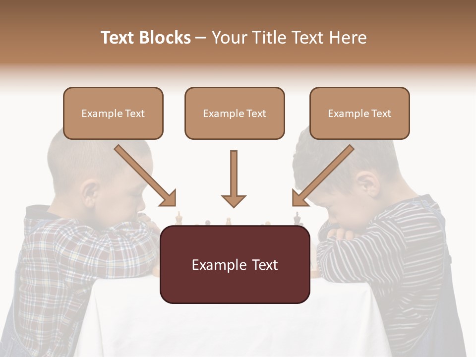 Two Brothers Playing Chess PowerPoint Template