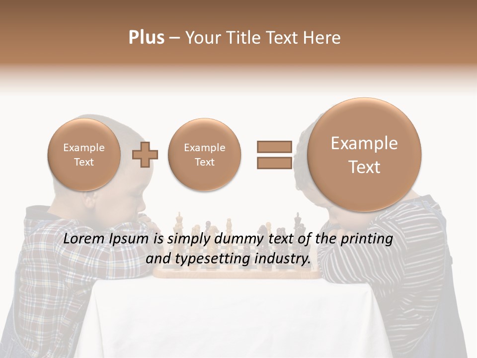 Two Brothers Playing Chess PowerPoint Template