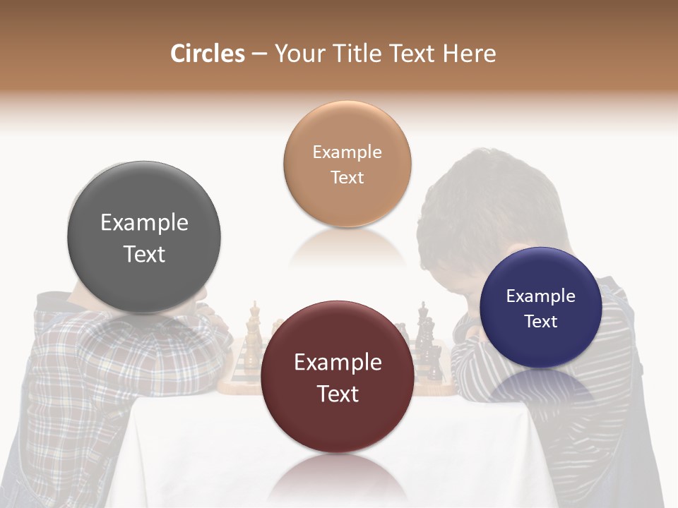 Two Brothers Playing Chess PowerPoint Template