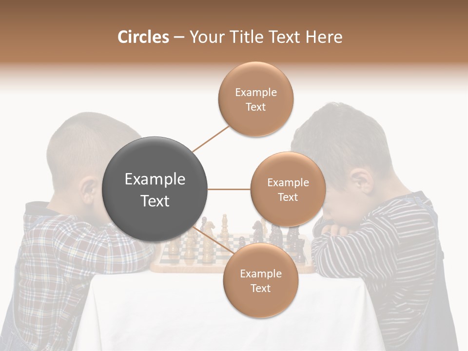 Two Brothers Playing Chess PowerPoint Template