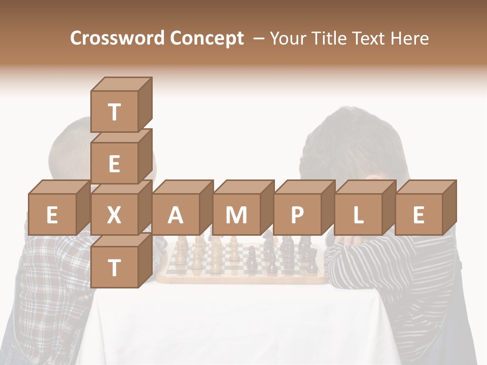 Two Brothers Playing Chess PowerPoint Template