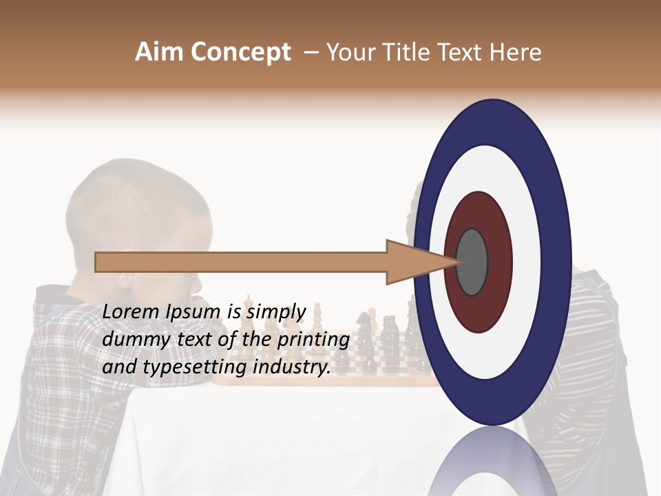 Two Brothers Playing Chess PowerPoint Template