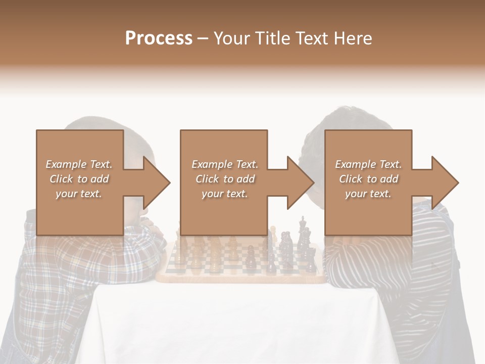 Two Brothers Playing Chess PowerPoint Template