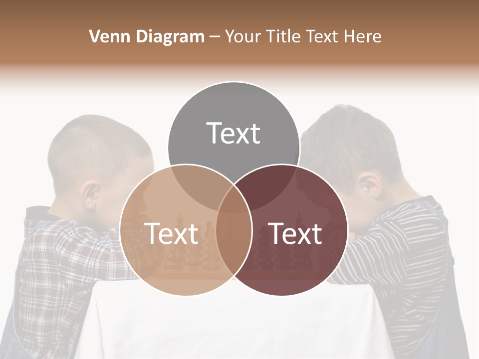 Two Brothers Playing Chess PowerPoint Template
