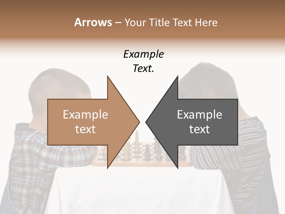 Two Brothers Playing Chess PowerPoint Template
