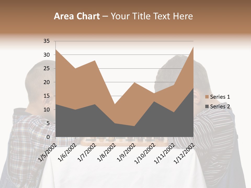 Two Brothers Playing Chess PowerPoint Template