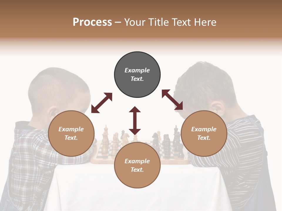 Two Brothers Playing Chess PowerPoint Template