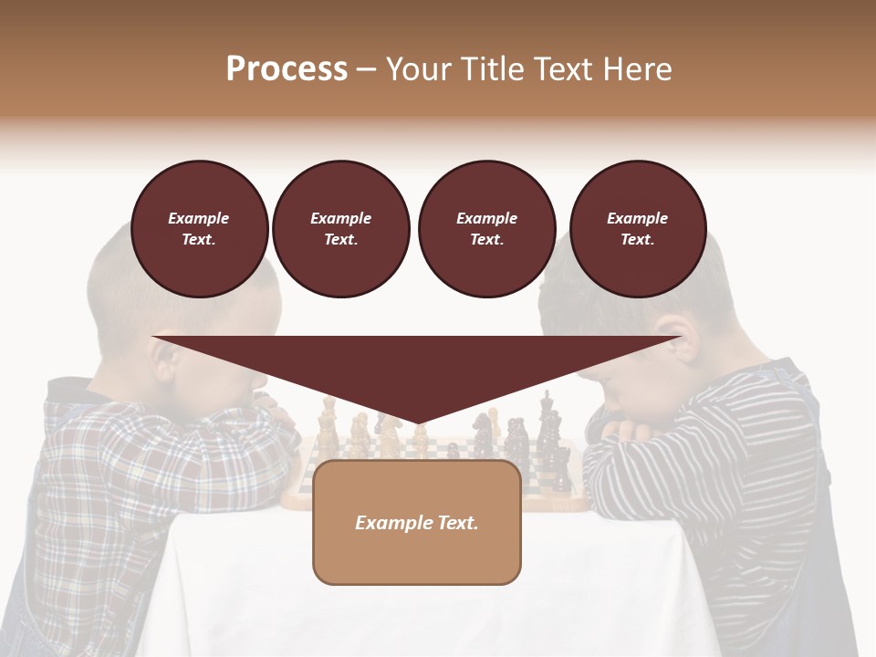 Two Brothers Playing Chess PowerPoint Template
