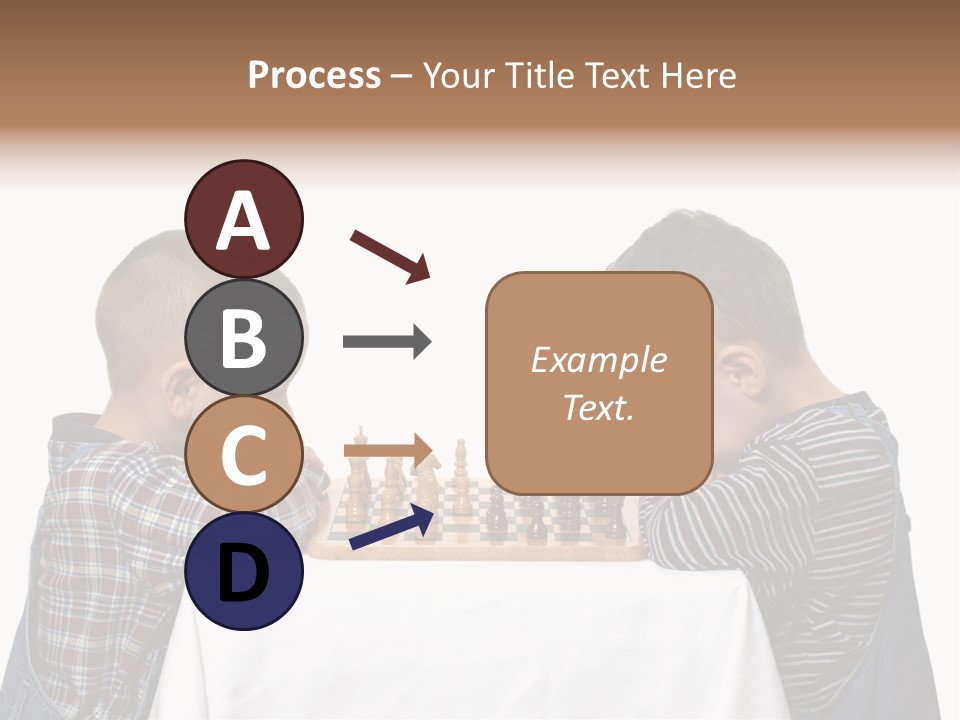 Two Brothers Playing Chess PowerPoint Template