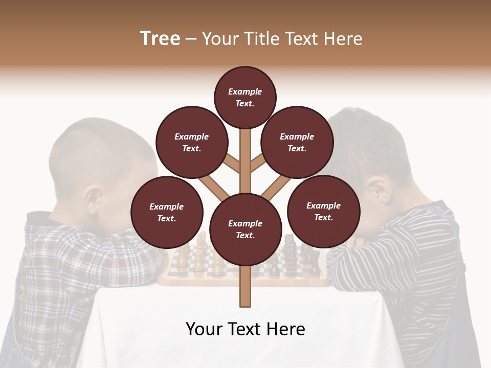 Two Brothers Playing Chess PowerPoint Template