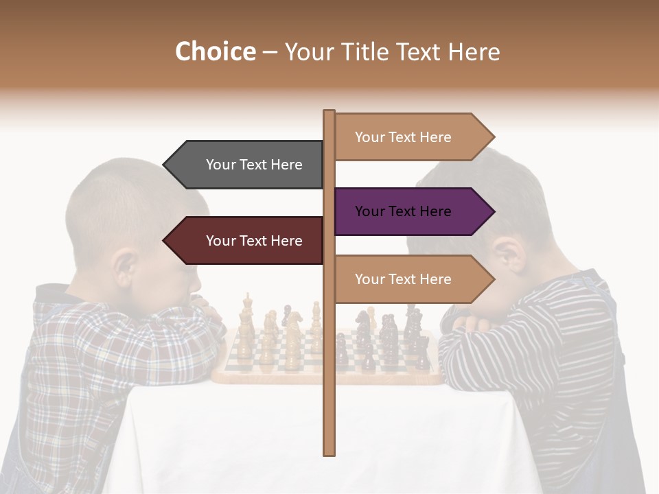 Two Brothers Playing Chess PowerPoint Template