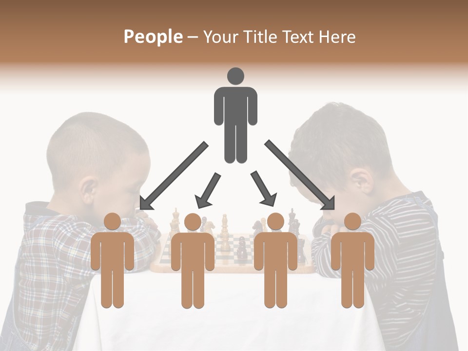 Two Brothers Playing Chess PowerPoint Template