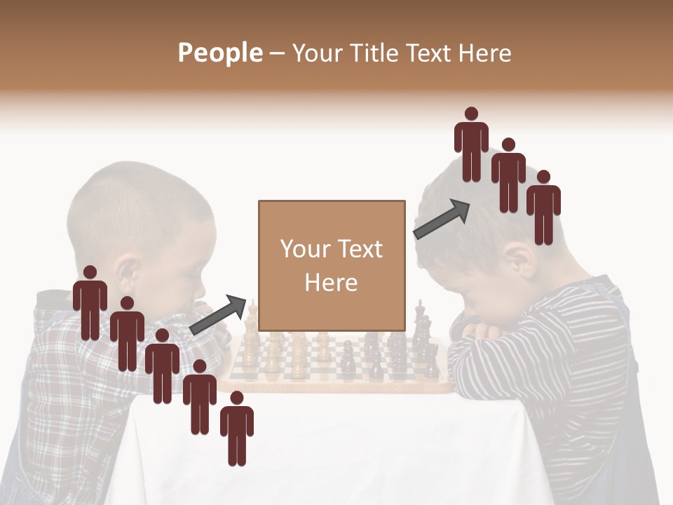 Two Brothers Playing Chess PowerPoint Template
