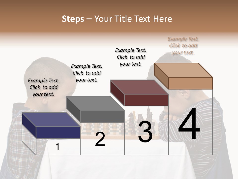 Two Brothers Playing Chess PowerPoint Template