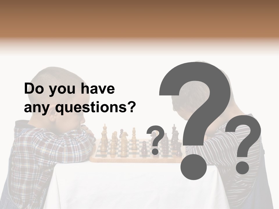 Two Brothers Playing Chess PowerPoint Template