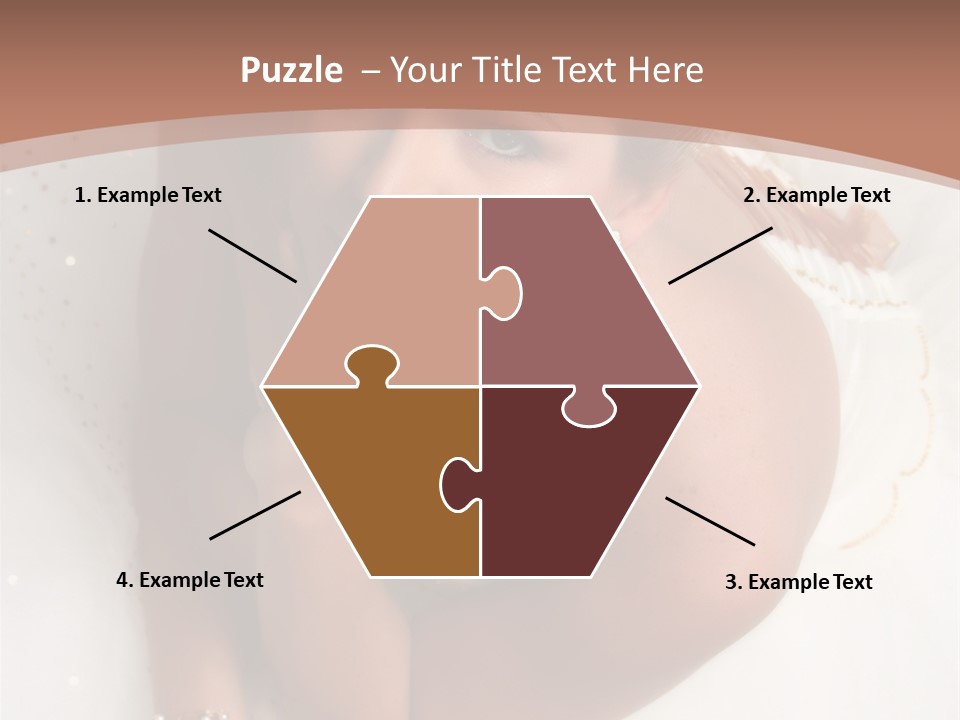 Bride Sitting On Floor Looking Up At Camera. Soft Dreamy Look, Sharp Eyes And Facial Features PowerPoint Template