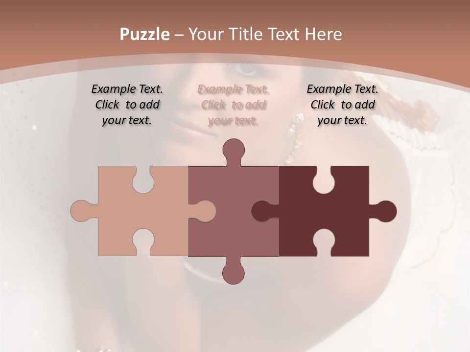 Bride Sitting On Floor Looking Up At Camera. Soft Dreamy Look, Sharp Eyes And Facial Features PowerPoint Template