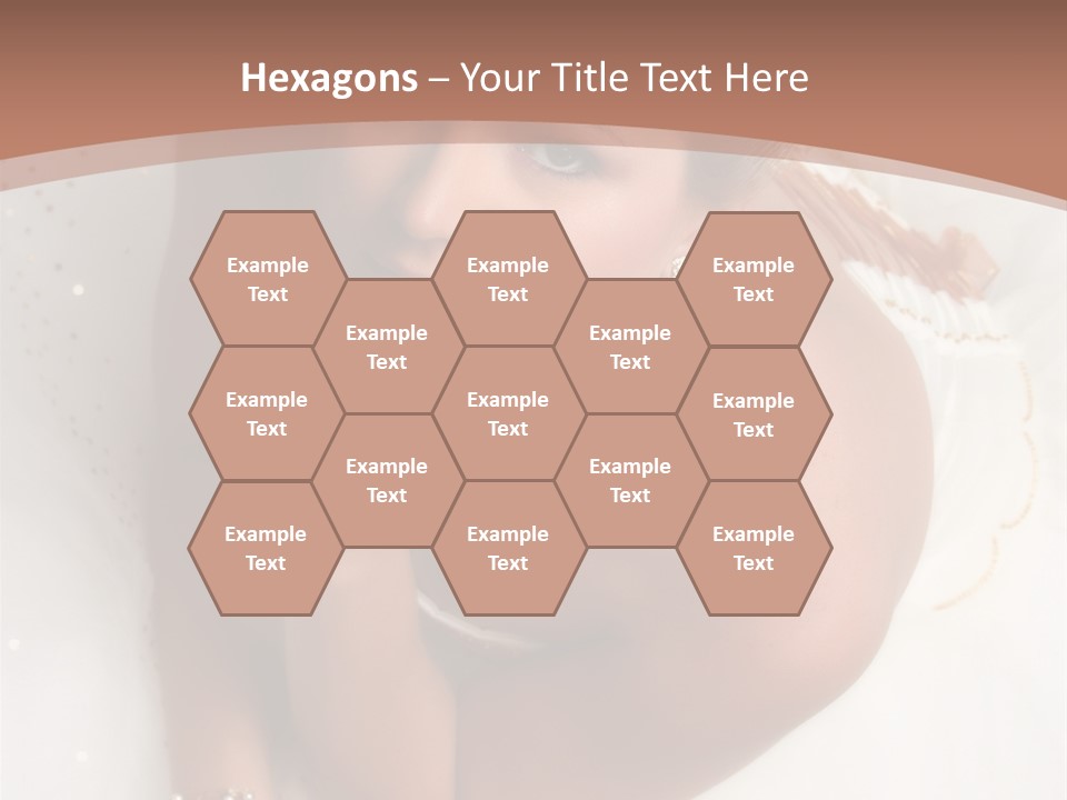 Bride Sitting On Floor Looking Up At Camera. Soft Dreamy Look, Sharp Eyes And Facial Features PowerPoint Template