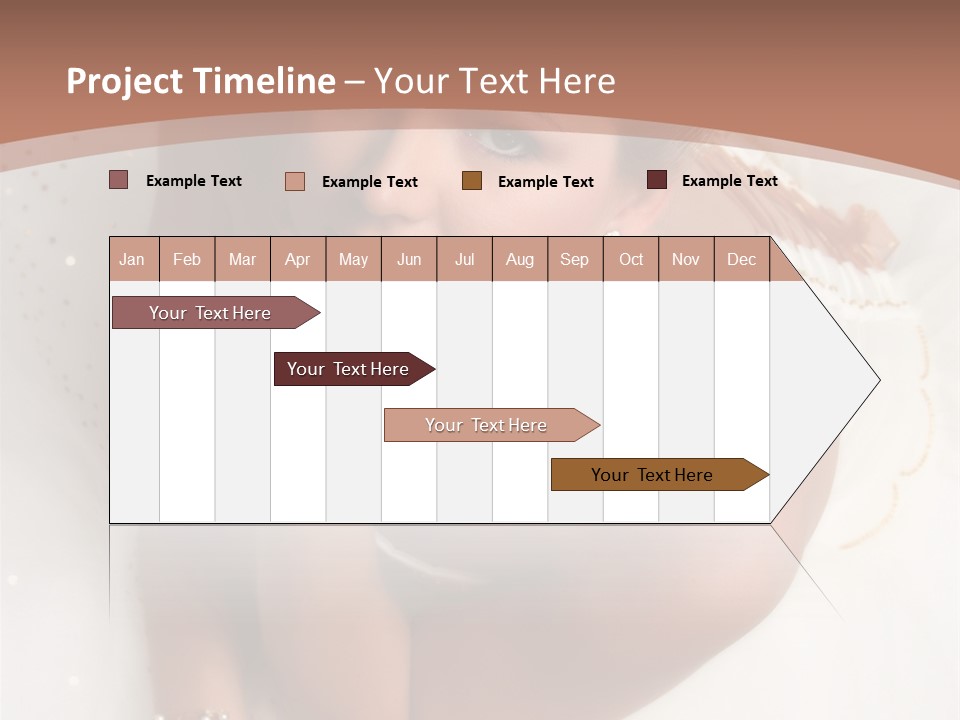 Bride Sitting On Floor Looking Up At Camera. Soft Dreamy Look, Sharp Eyes And Facial Features PowerPoint Template