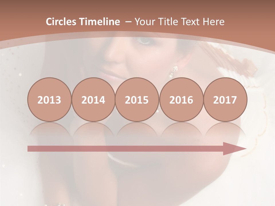 Bride Sitting On Floor Looking Up At Camera. Soft Dreamy Look, Sharp Eyes And Facial Features PowerPoint Template