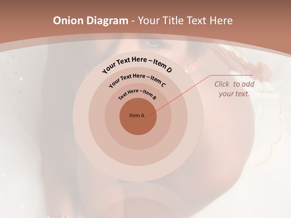 Bride Sitting On Floor Looking Up At Camera. Soft Dreamy Look, Sharp Eyes And Facial Features PowerPoint Template