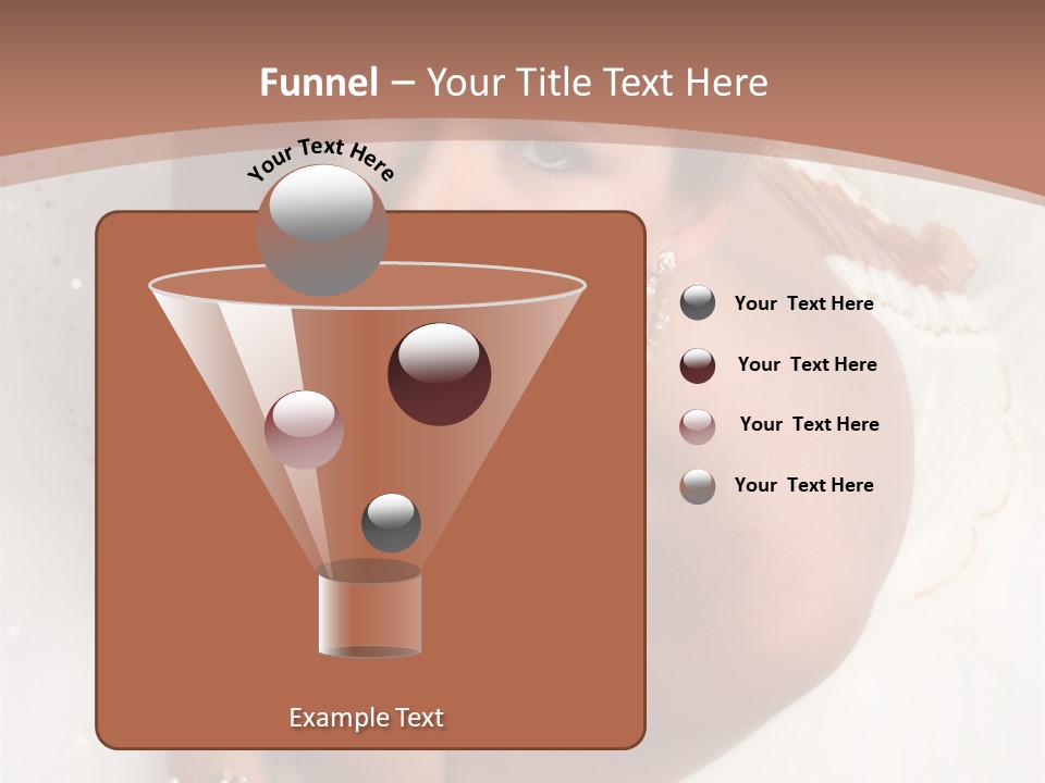 Bride Sitting On Floor Looking Up At Camera. Soft Dreamy Look, Sharp Eyes And Facial Features PowerPoint Template