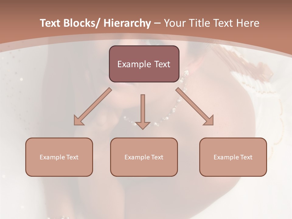 Bride Sitting On Floor Looking Up At Camera. Soft Dreamy Look, Sharp Eyes And Facial Features PowerPoint Template