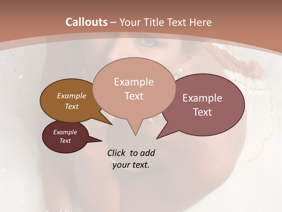 Bride Sitting On Floor Looking Up At Camera. Soft Dreamy Look, Sharp Eyes And Facial Features PowerPoint Template