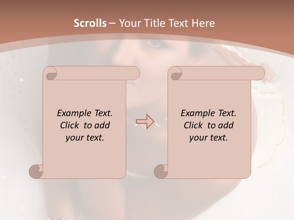 Bride Sitting On Floor Looking Up At Camera. Soft Dreamy Look, Sharp Eyes And Facial Features PowerPoint Template