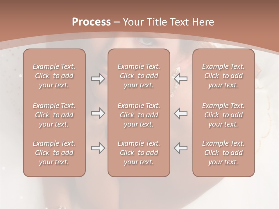 Bride Sitting On Floor Looking Up At Camera. Soft Dreamy Look, Sharp Eyes And Facial Features PowerPoint Template