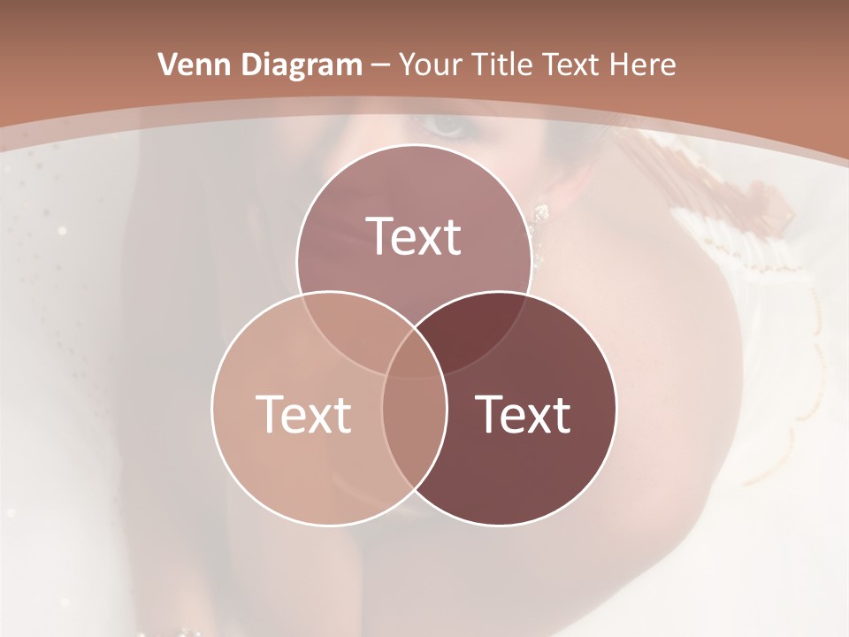 Bride Sitting On Floor Looking Up At Camera. Soft Dreamy Look, Sharp Eyes And Facial Features PowerPoint Template