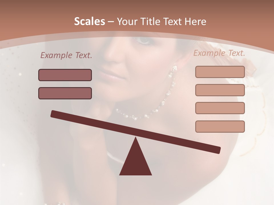 Bride Sitting On Floor Looking Up At Camera. Soft Dreamy Look, Sharp Eyes And Facial Features PowerPoint Template