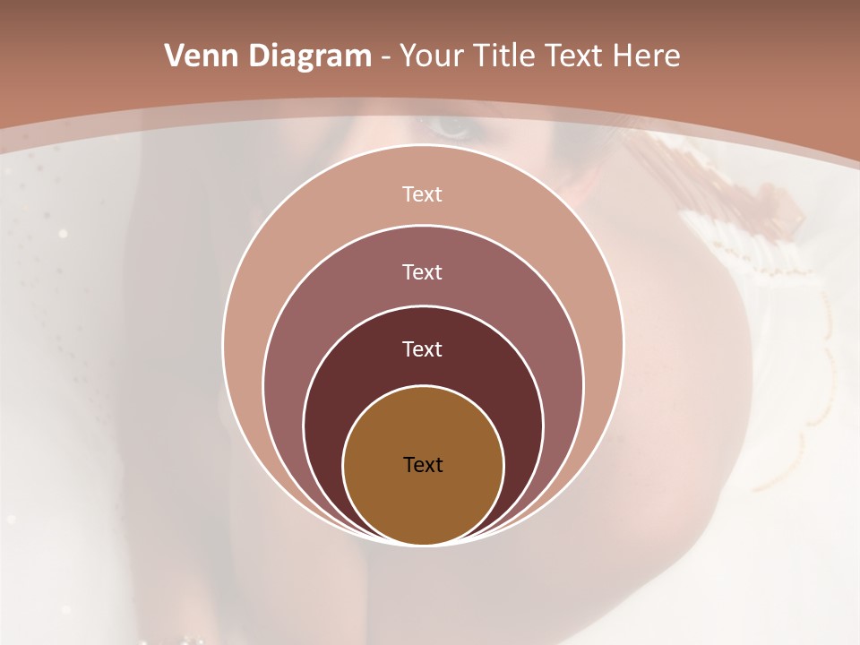 Bride Sitting On Floor Looking Up At Camera. Soft Dreamy Look, Sharp Eyes And Facial Features PowerPoint Template