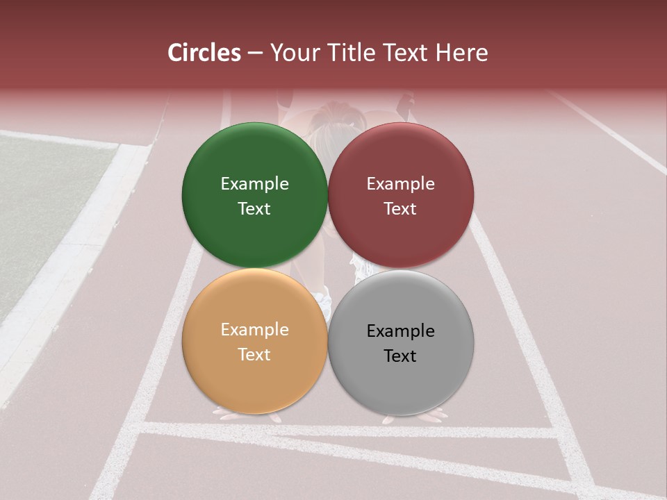 A Pretty Woman At The Starting Line Ready To Race PowerPoint Template