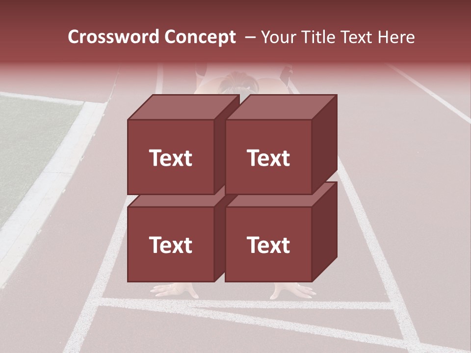 A Pretty Woman At The Starting Line Ready To Race PowerPoint Template