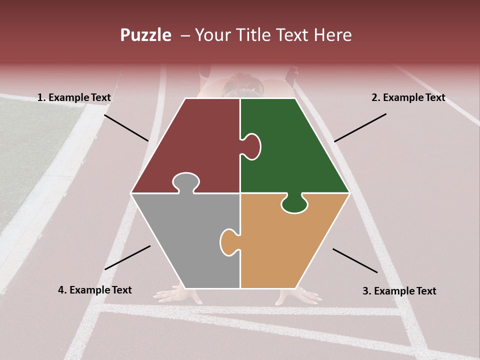 A Pretty Woman At The Starting Line Ready To Race PowerPoint Template
