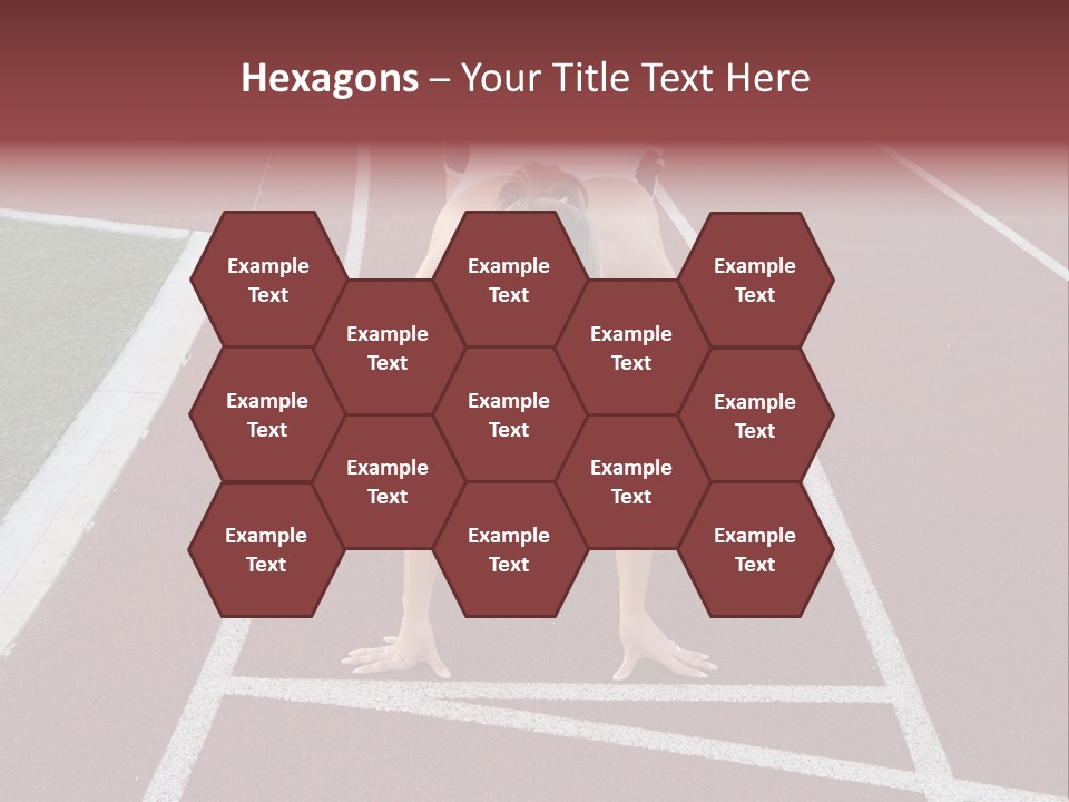 A Pretty Woman At The Starting Line Ready To Race PowerPoint Template