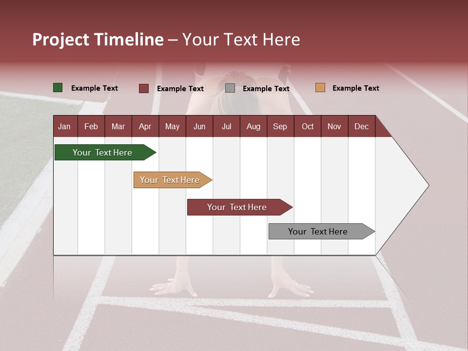 A Pretty Woman At The Starting Line Ready To Race PowerPoint Template