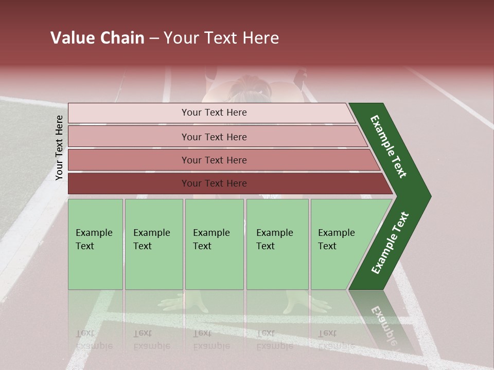 A Pretty Woman At The Starting Line Ready To Race PowerPoint Template