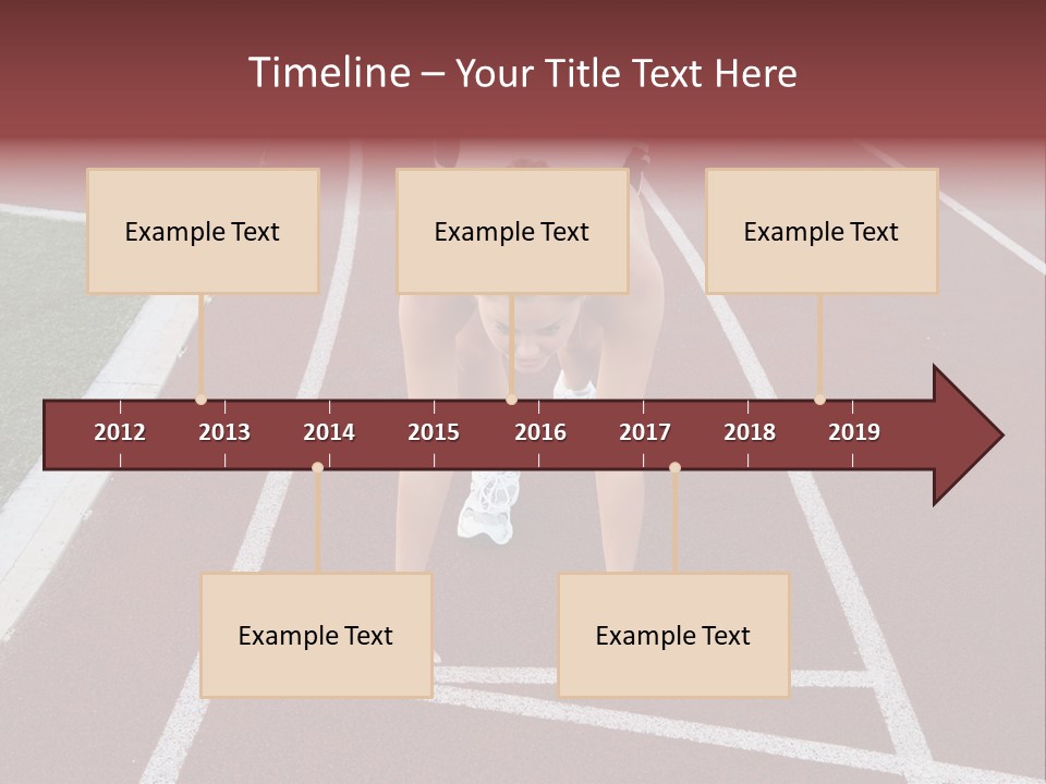 A Pretty Woman At The Starting Line Ready To Race PowerPoint Template