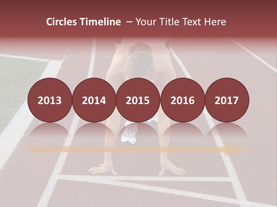 A Pretty Woman At The Starting Line Ready To Race PowerPoint Template